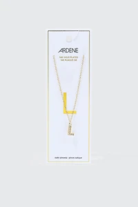 Collier initiale L plaqué or 14K