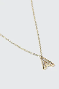 14K Gold Plated Initial A Necklace