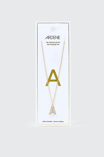 14K Gold Plated Initial A Necklace