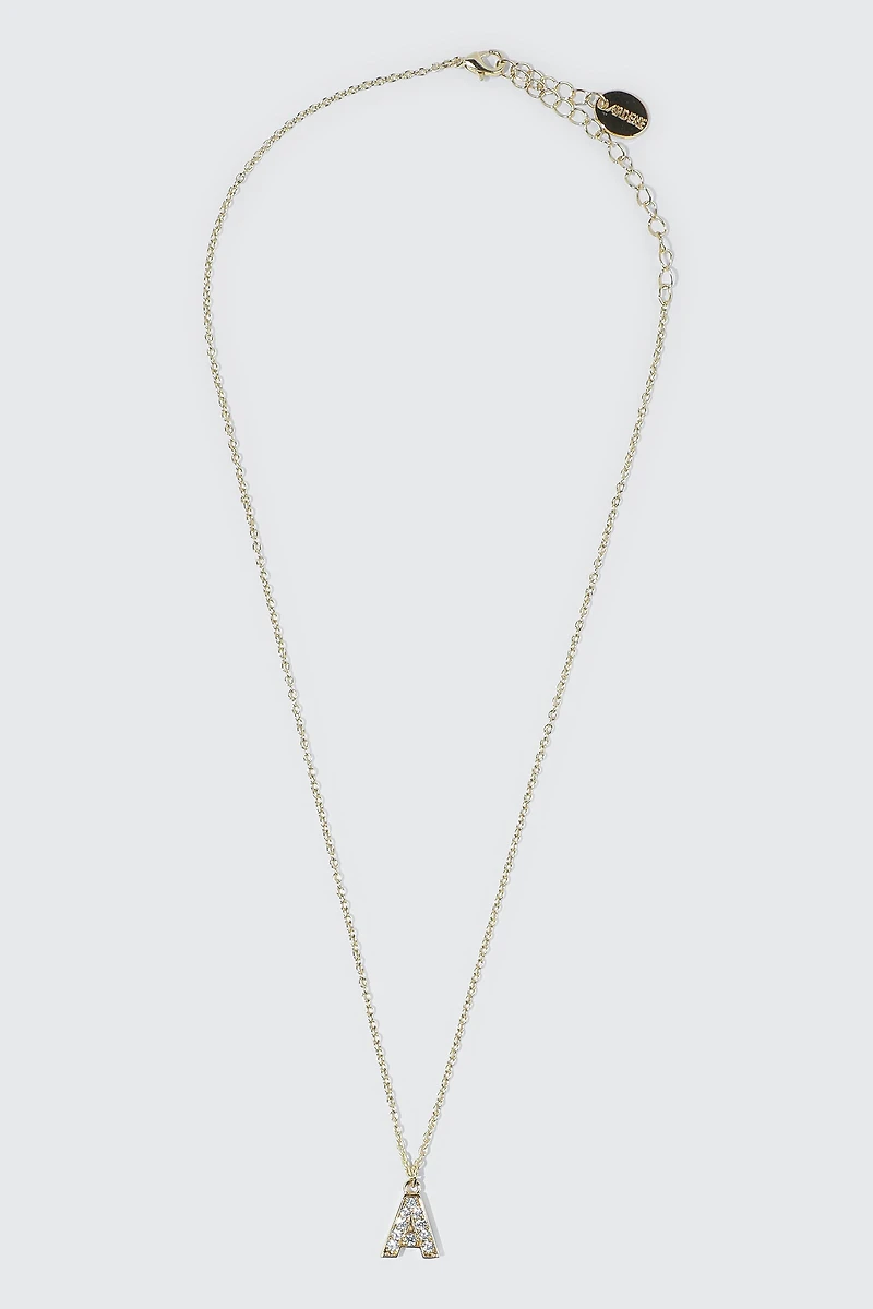 14K Gold Plated Initial A Necklace