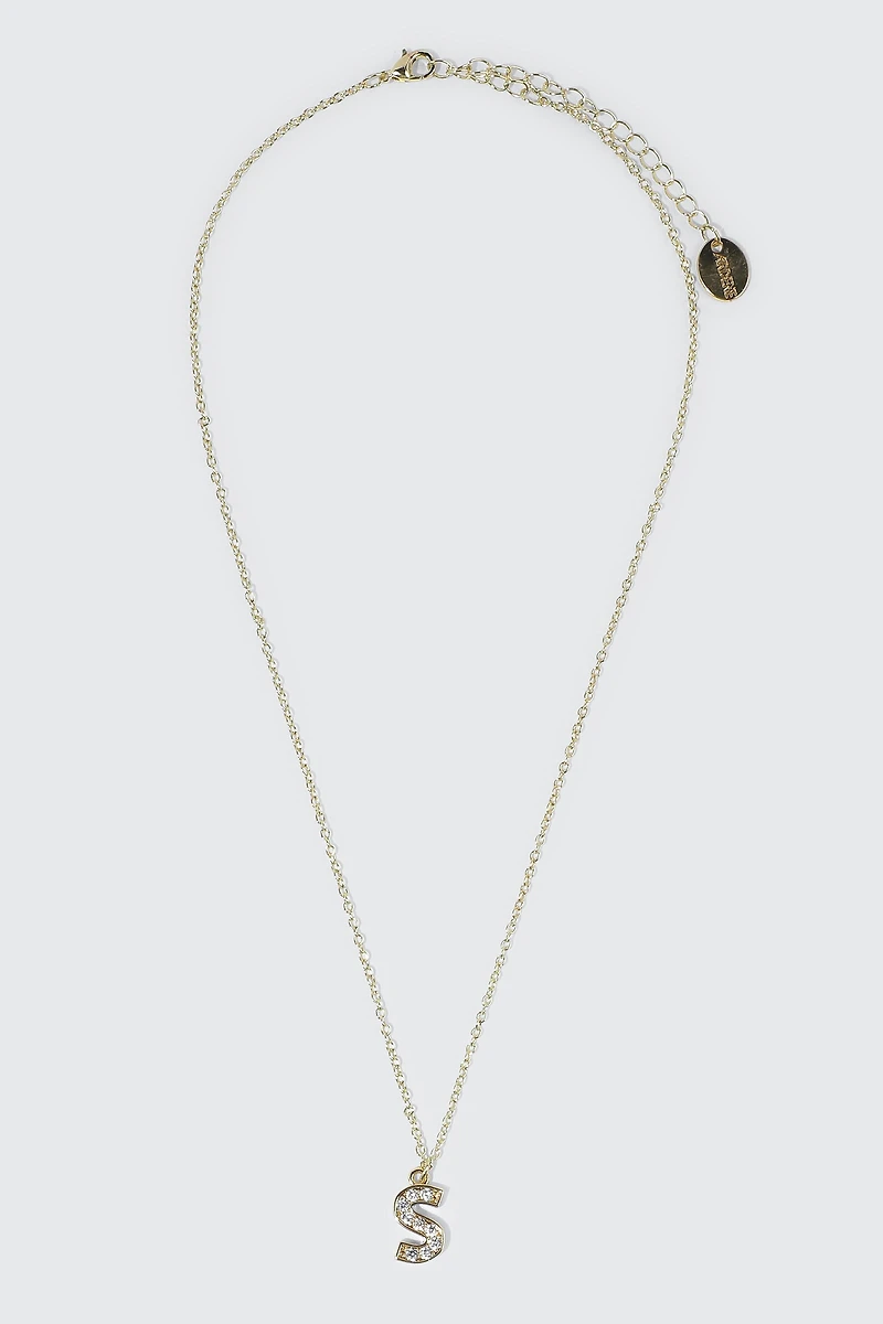 14K Gold Plated Initial E Necklace