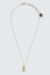 14K Gold Plated Initial E Necklace