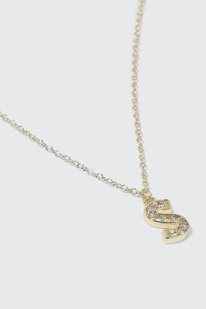 14K Gold Plated Initial E Necklace