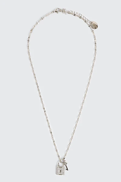 Heart Padlock & Key Necklace
