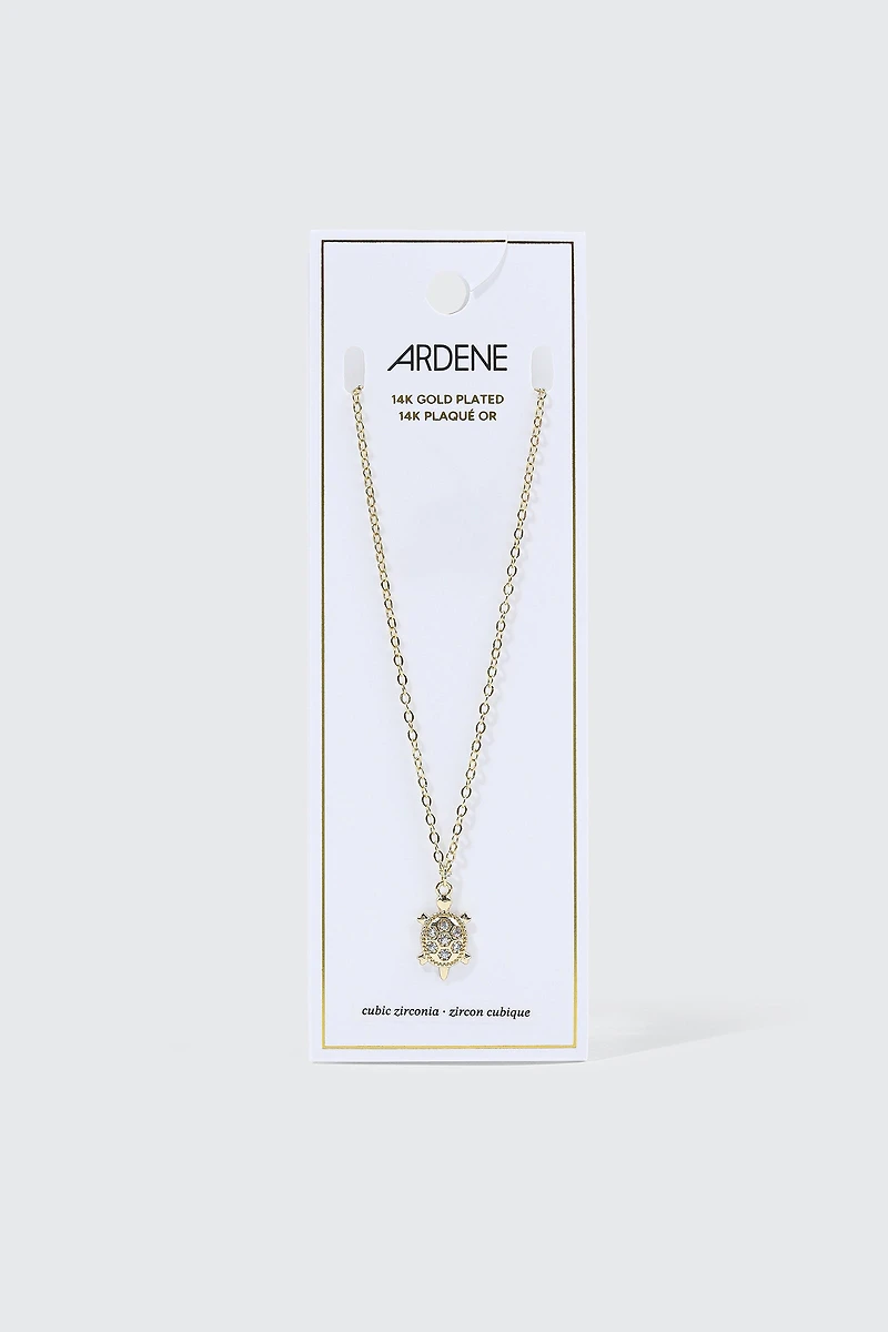 14K Gold Plated Turtle Necklace