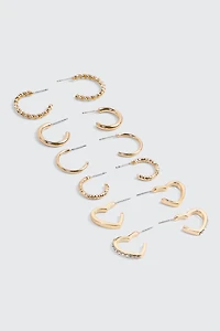 6-Pack Hoop Earring Set