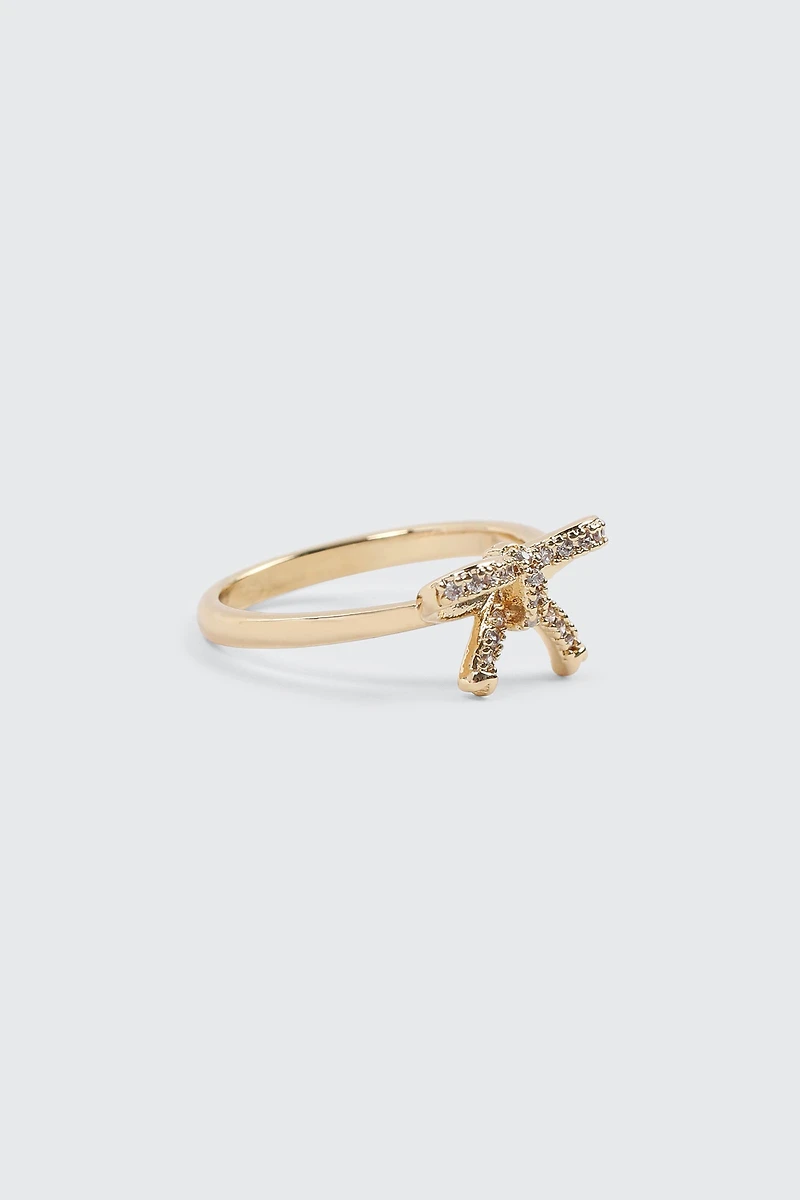 14K Gold Plated Bow Ring