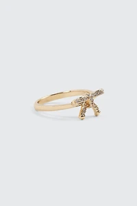 14K Gold Plated Bow Ring