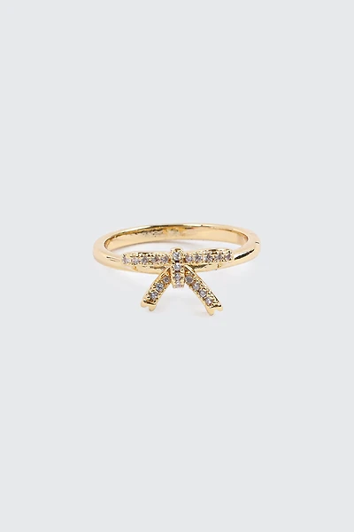 14K Gold Plated Bow Ring