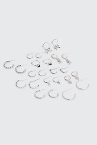 12-Pack Charm Hoop Earrings