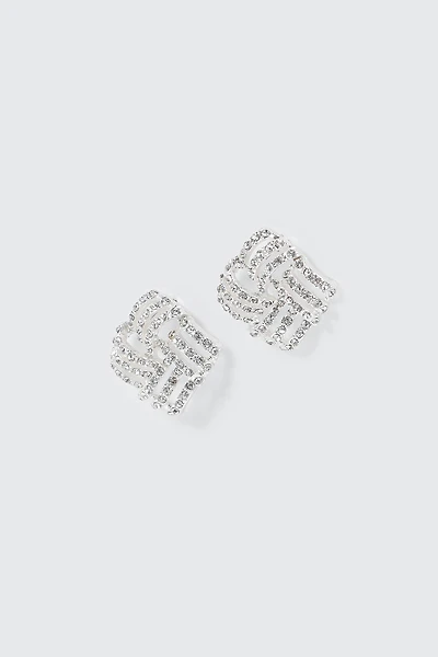 Boucles d'oreilles carrées en pierres du Rhin