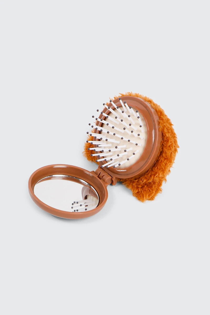 Teddy Bear Folding Hairbrush