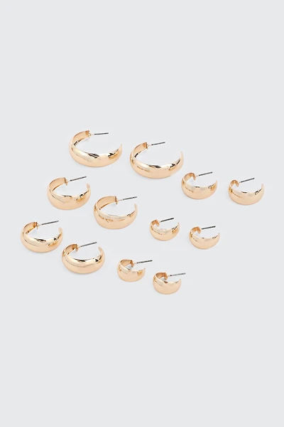 Lot de 6 paires d'anneaux