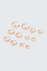 Lot de 6 paires d'anneaux
