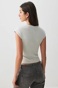 Scoop Neck Crop T-Shirt