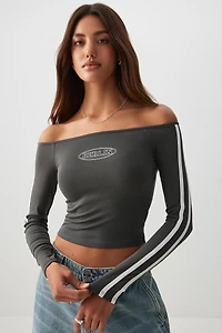 Off Shoulder Long Sleeve Top