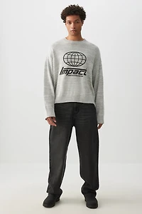 Graphic Crew Neck Sweater