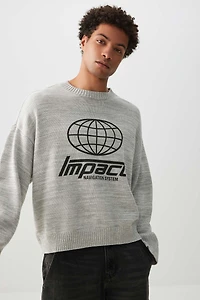 Graphic Crew Neck Sweater