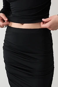 Sculpting Ruched Midi Skirt
