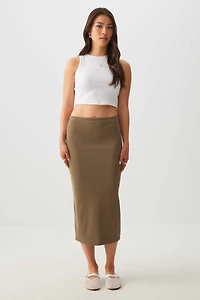 Super Soft Back Slit Pencil Skirt