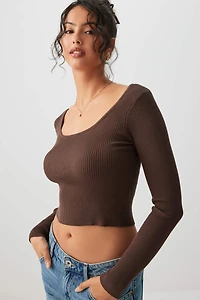 Fine Knit Square Neck Sweater