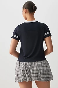 T-shirt sport en maille de coupe carrée