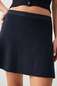 Knit Mini Skater Skirt