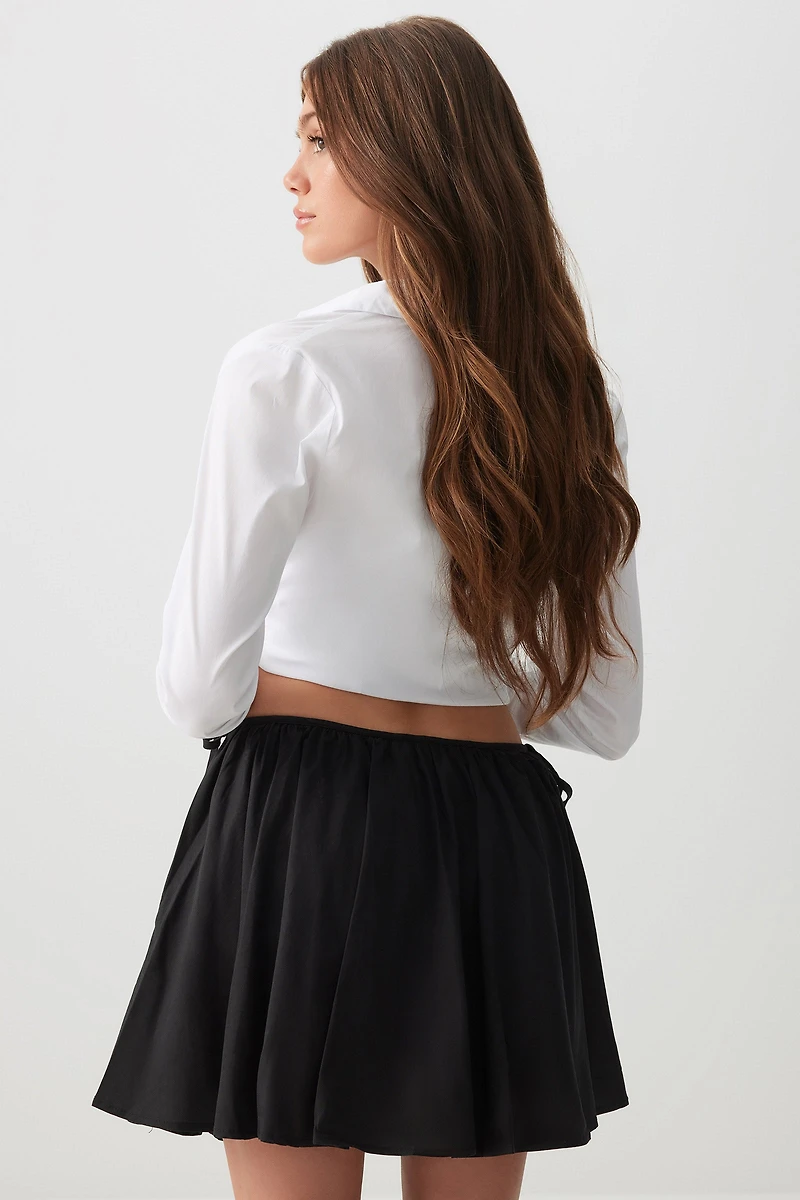 Micro Circle Skirt with Side Ties