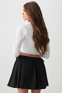 Micro Circle Skirt with Side Ties