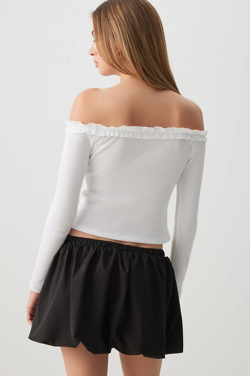 Bubble Micro Skirt with Shorts