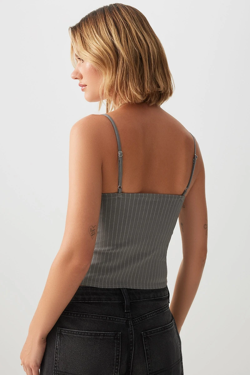 Bustier à fines rayures