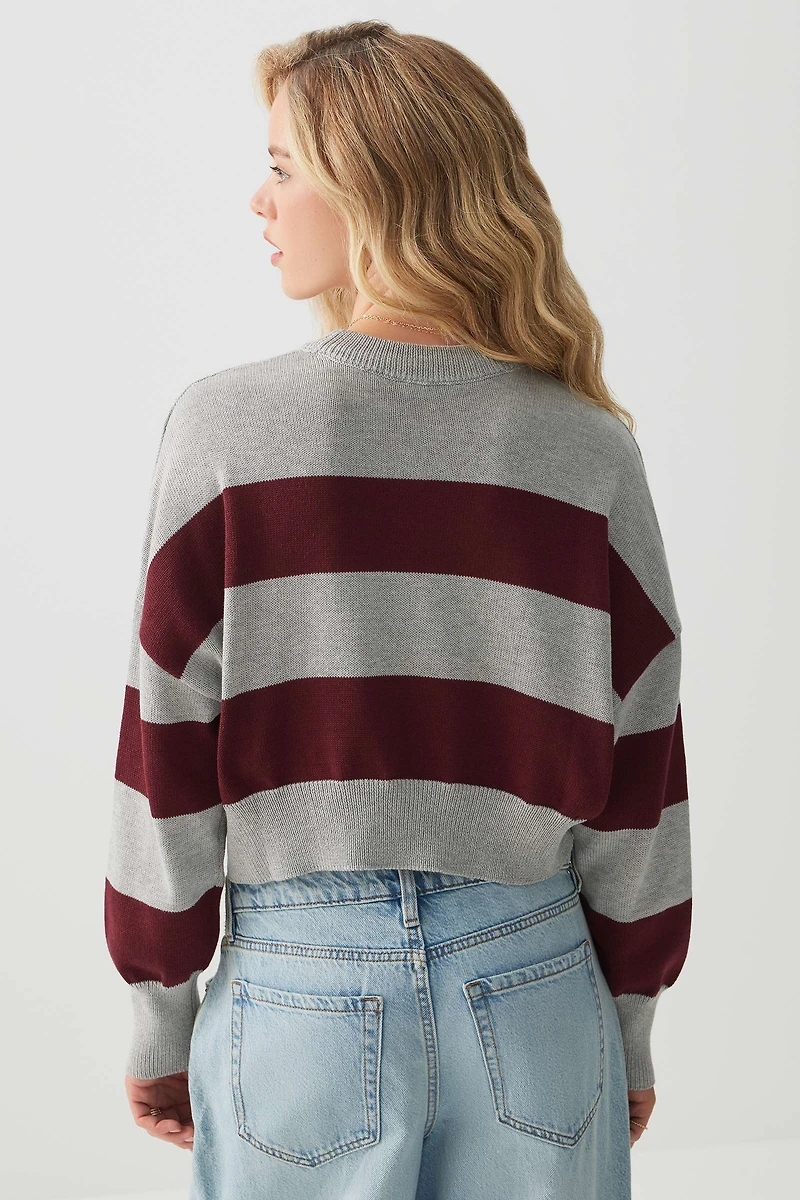 Striped Crop Sweater