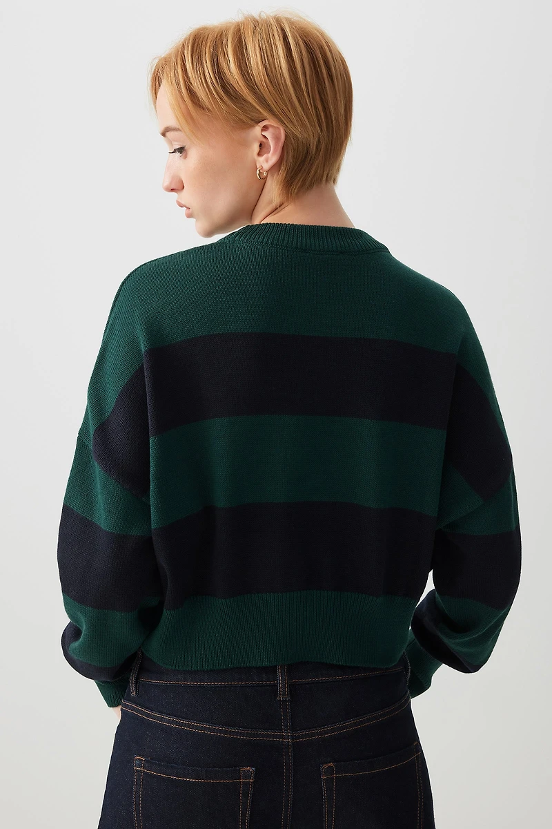 Striped Crop Sweater