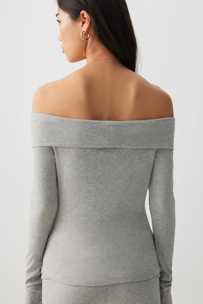 Super Stretch Off Shoulder Top