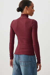 Rib Turtleneck Sweater