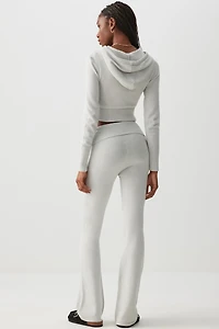 Fold Over Flare Leg Pants