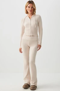 Fold Over Flare Leg Pants