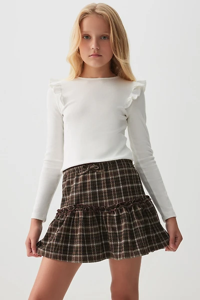 Plaid Tiered Skort