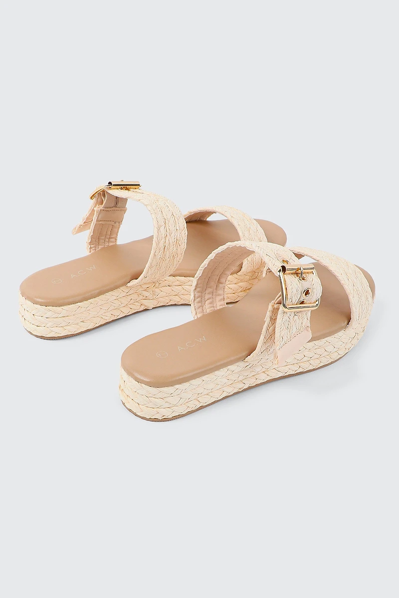 Raffia Platform Sandals