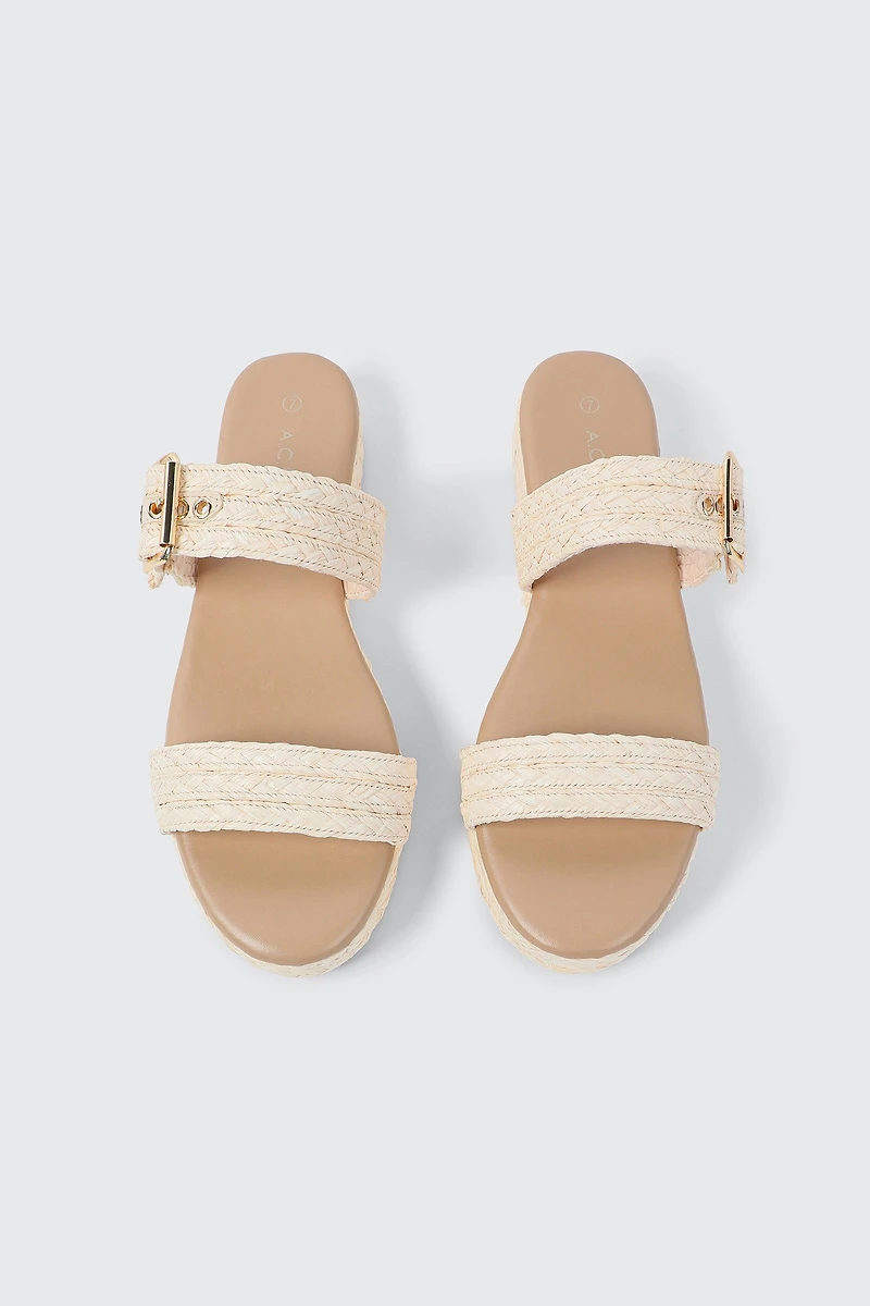 Raffia Platform Sandals