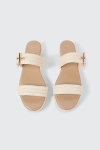 Raffia Platform Sandals