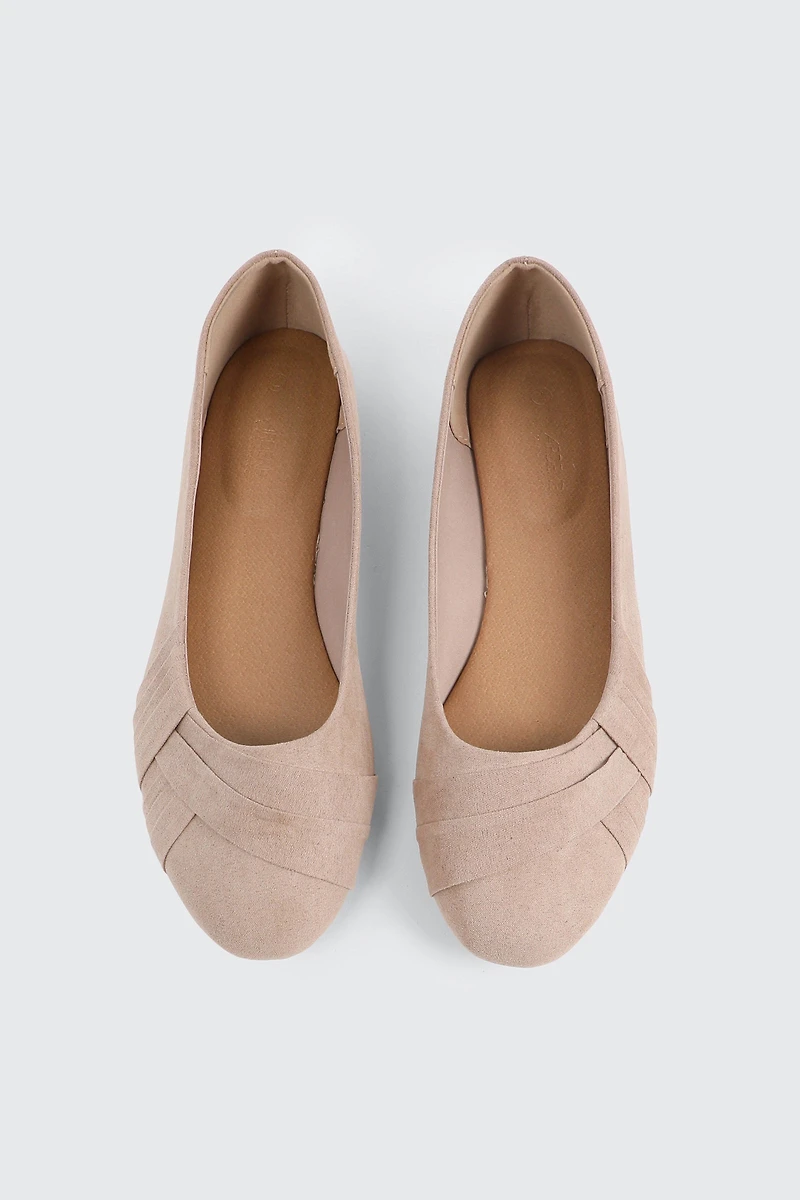 Pleated Ballet Flats