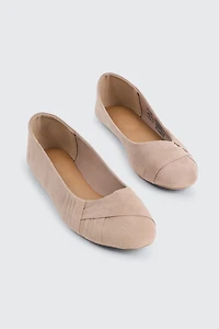 Pleated Ballet Flats