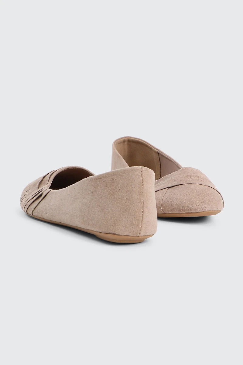 Pleated Ballet Flats