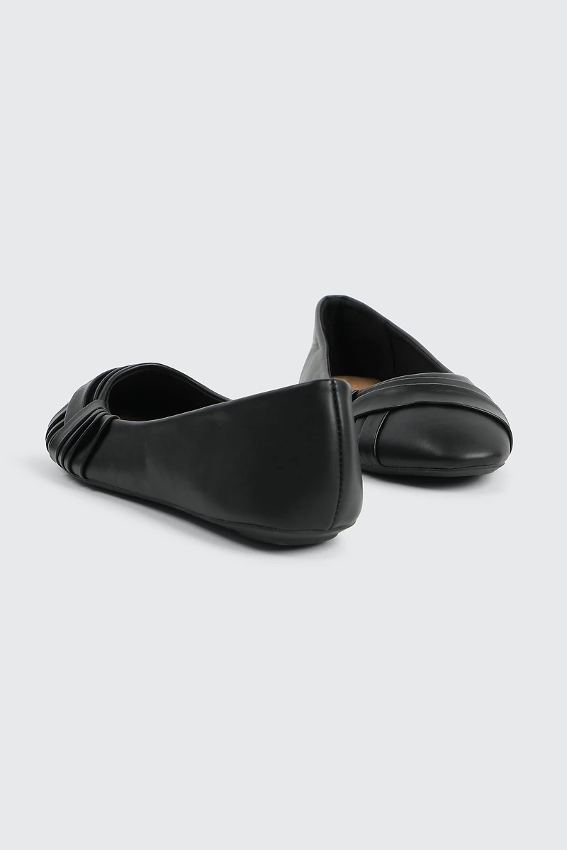 Pleated Ballet Flats