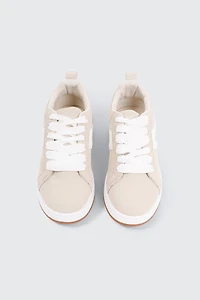 Faux Suede Contrast Sneakers
