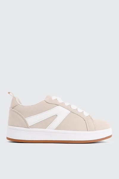 Espadrilles contrastantes en faux suède