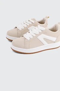 Faux Suede Contrast Sneakers