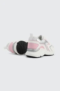 Two-Tone Sneakers with Silver Details