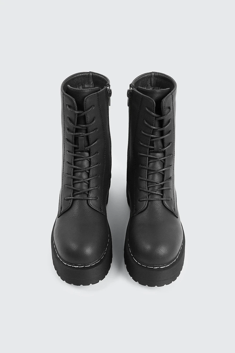 Chunky Sole Combat Boots